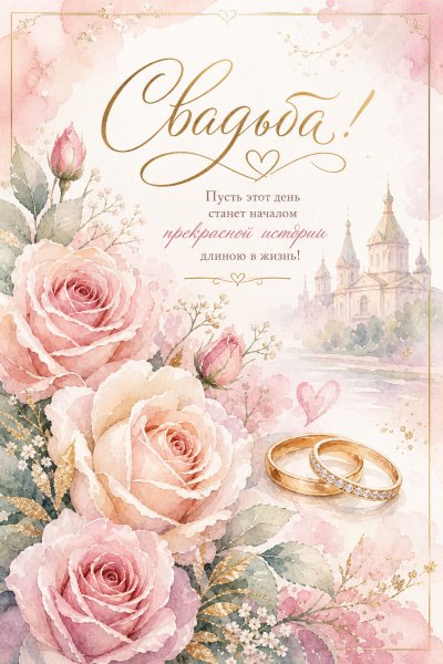 Свадьба акварель #1
