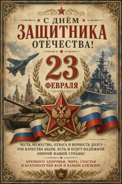 С 23 февраля винтаж #1