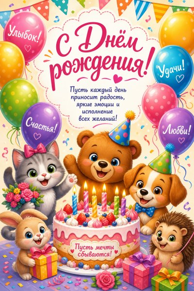 С днём рождения мультяшная #3