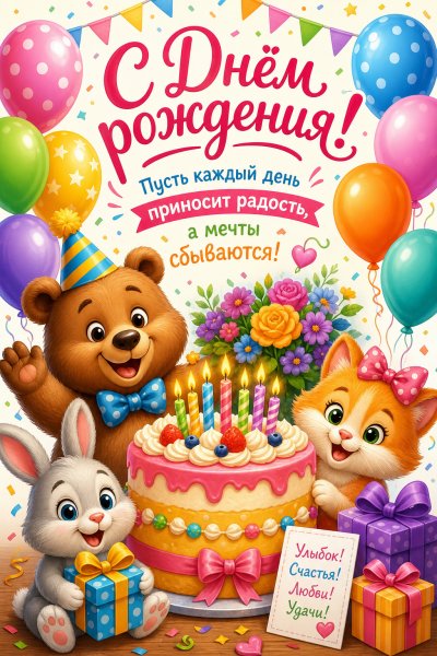 С днём рождения мультяшная #1