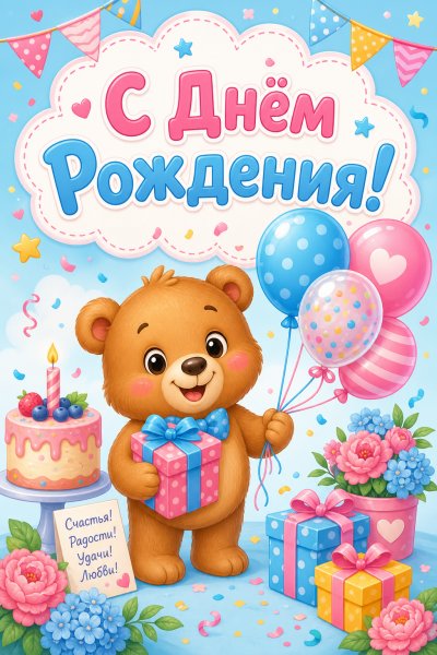 С Днём Рождения мультяшная #1