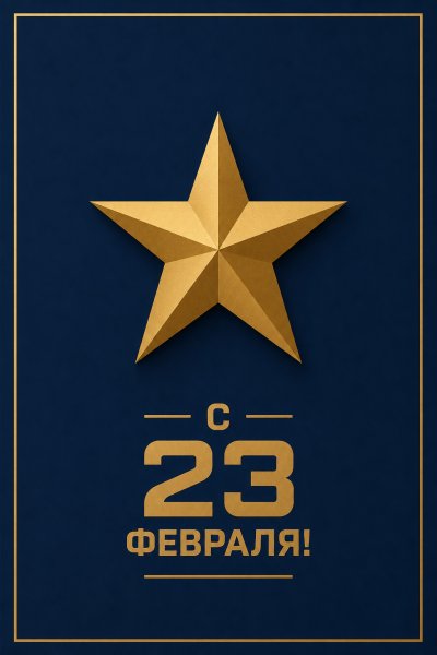 С 23 Февраля минималистичная #1