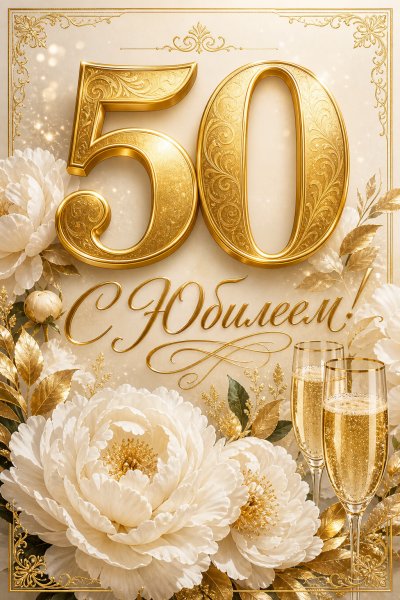 С Юбилеем 50 лет элегантная #1
