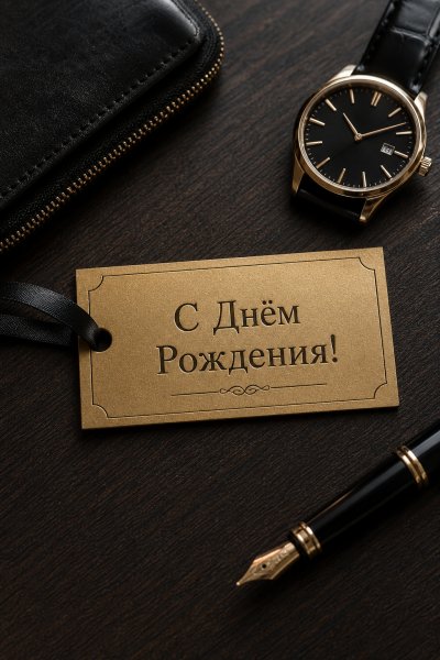 С Днём Рождения мужская реалистичная #1