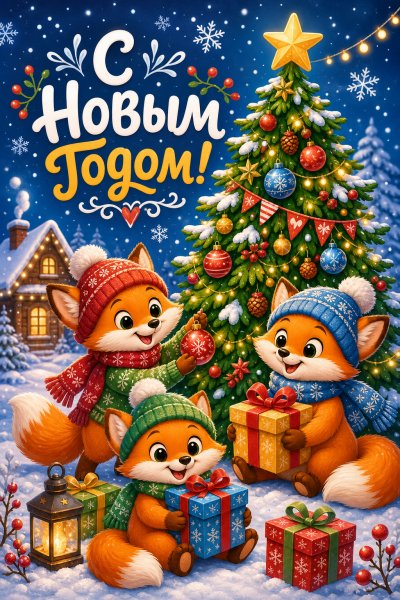 С Новым Годом мультяшная #1
