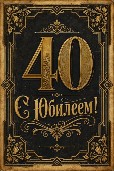С Юбилеем 40 лет винтажная #1