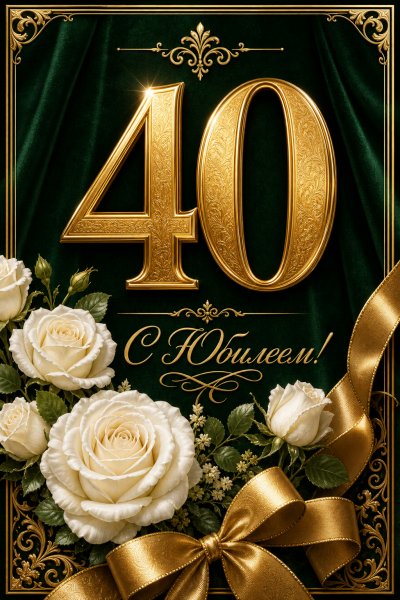 С Юбилеем 40 лет элегантная #1