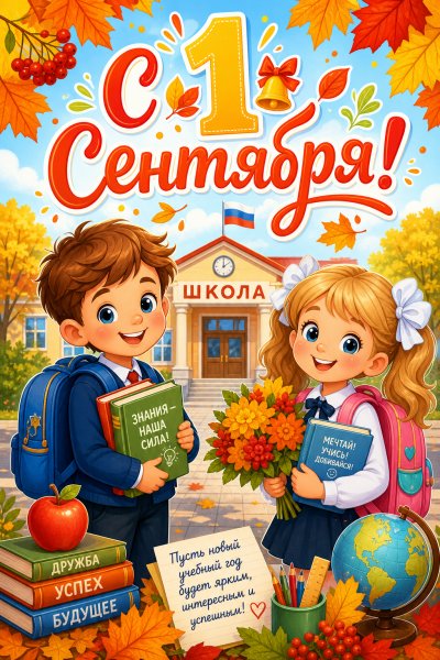 С 1 Сентября мультяшная #1