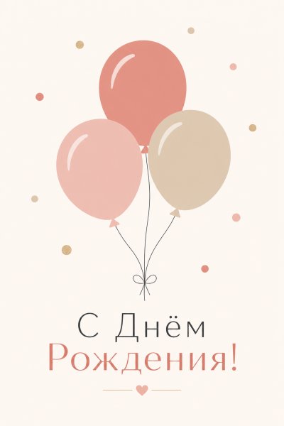 С Днём Рождения минималистичная #1