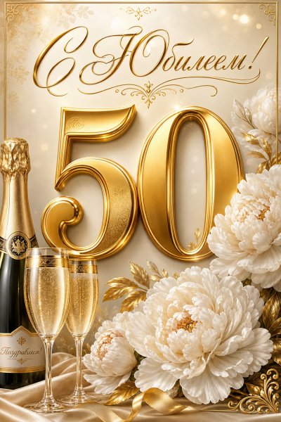 С Юбилеем 50 лет элегантная #1