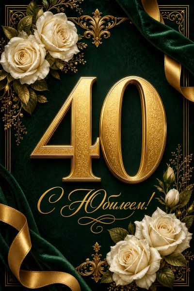 С Юбилеем 40 лет элегантная #1