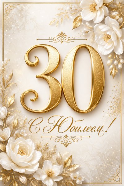 С Юбилеем 30 лет элегантная #1