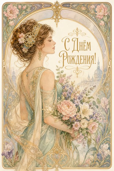 С Днём Рождения ар-нуво #1