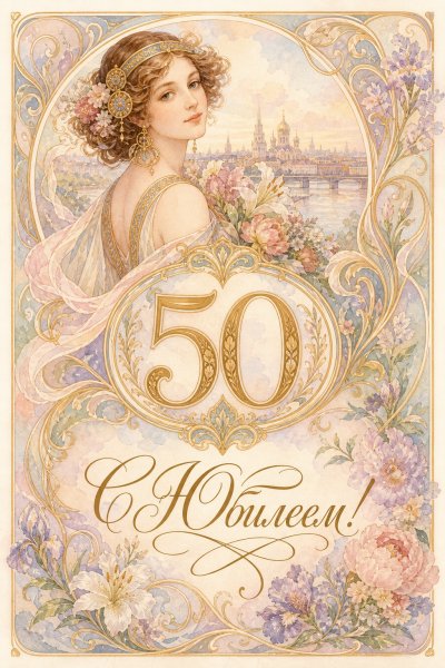 С Юбилеем 50 лет ар-нуво #1