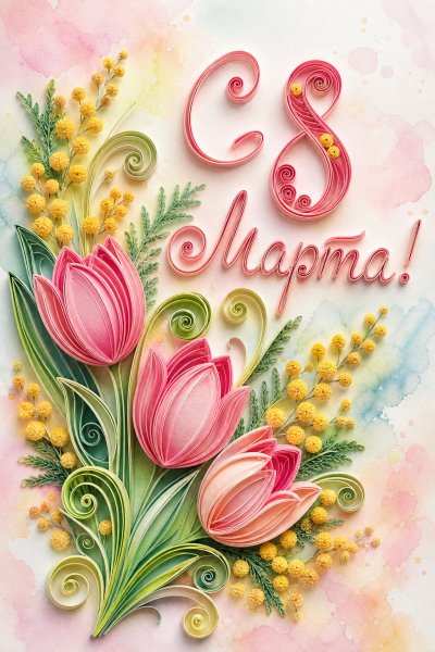 С 8 Марта квиллинг #1
