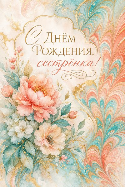 С Днём Рождения сестре эбру #1