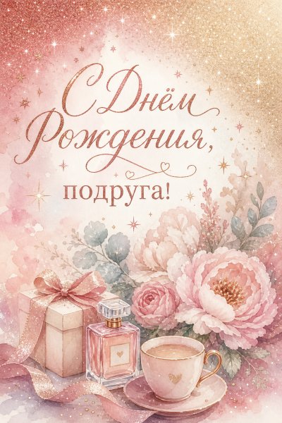 С днём рождения: нежные пионы и чашка чая