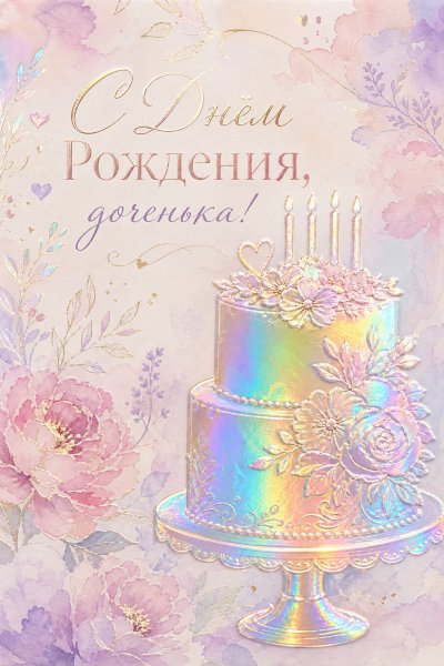 С Днём Рождения дочери голография #1