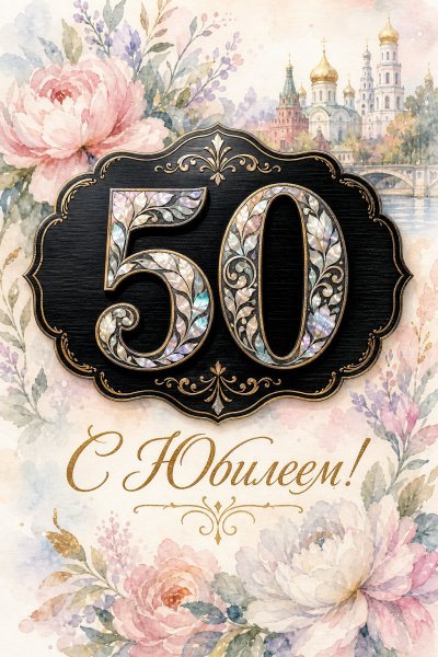 С Юбилеем 50 лет перламутр #1