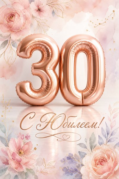 С Юбилеем 30 лет 3D шары #1