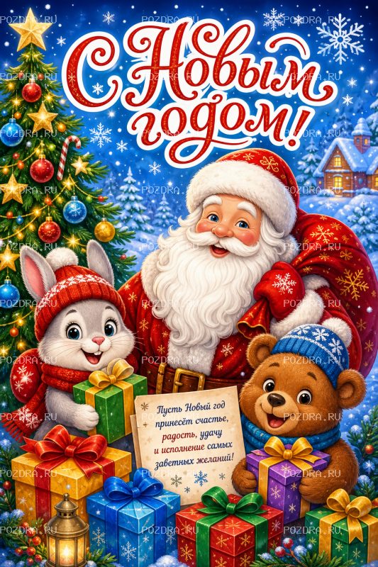 С Новым годом мультяшная #4