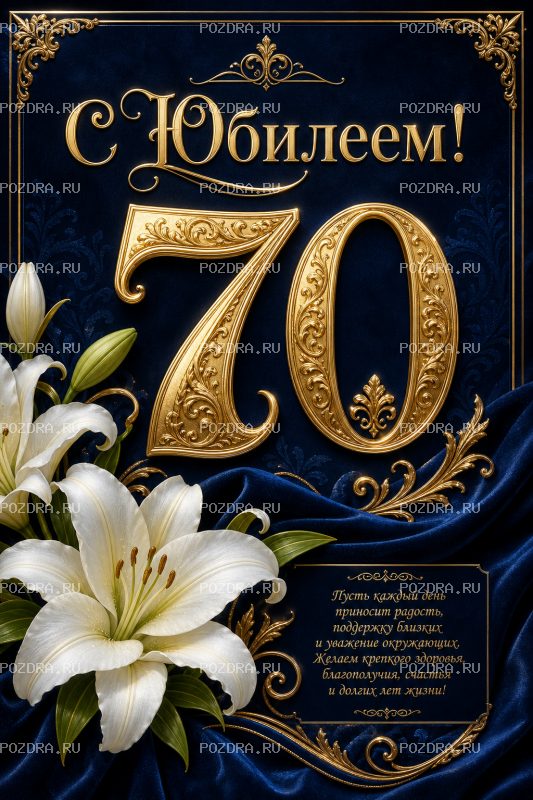 С Юбилеем 70 лет элегантная #1