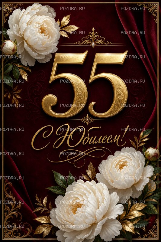 С Юбилеем 55 лет элегантная #1