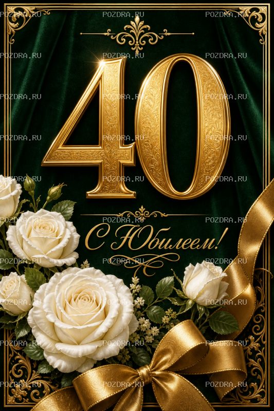 С Юбилеем 40 лет элегантная #1