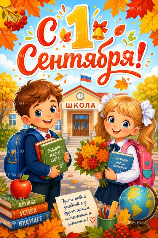 С 1 Сентября мультяшная #1