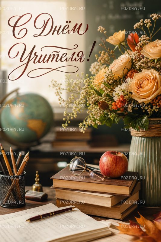 С Днём Учителя реалистичная #1