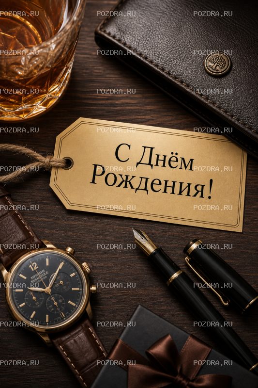 С Днём Рождения мужская реалистичная #1