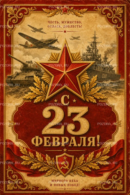С 23 Февраля винтажная #1