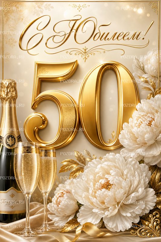 С Юбилеем 50 лет элегантная #1