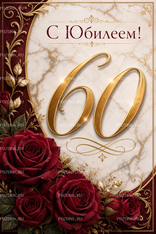 С Юбилеем 60 лет элегантная #1