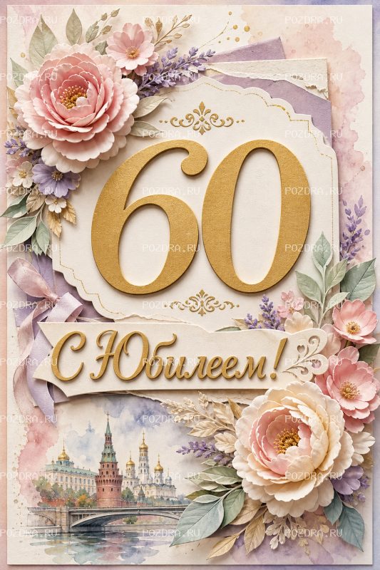 С Юбилеем 60 лет бумажная #1