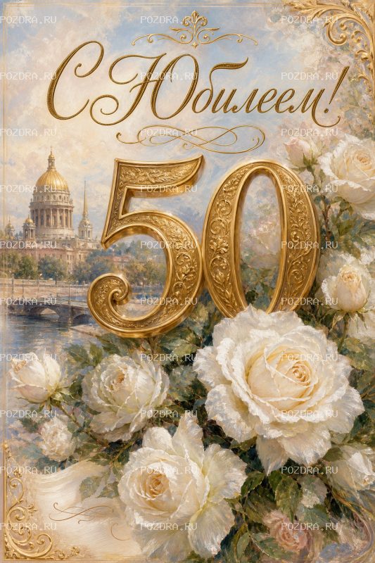 С Юбилеем 50 лет масляная #1