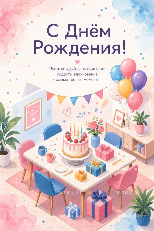 С Днём Рождения изометрия #1