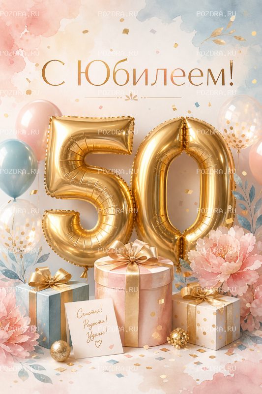 С Юбилеем 50 лет 3D #1
