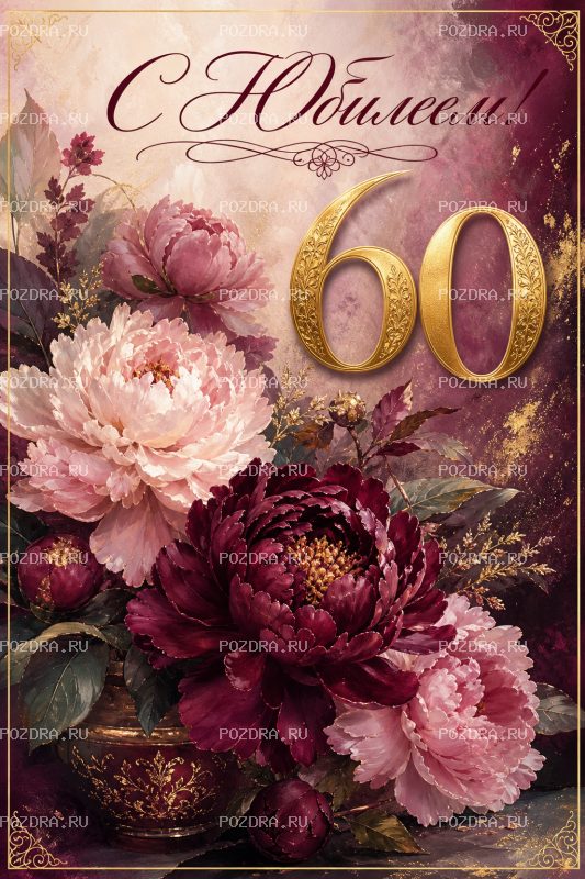 С Юбилеем 60 лет масляная #1