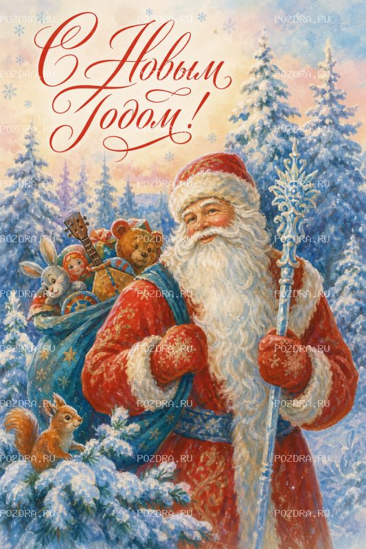 С Новым Годом гуашь #1